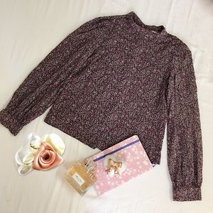 SOLD ZARA FLORAL LONG SLEEVES TOP / BLOUSE
